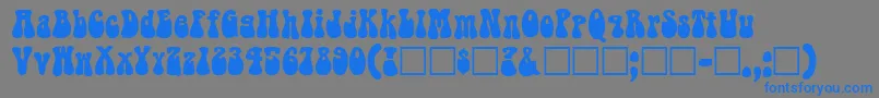 フォントBeatriceRegular – 灰色の背景に青い文字