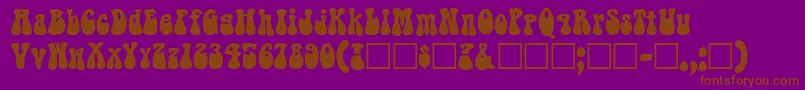 BeatriceRegular-fontti – ruskeat fontit violetilla taustalla