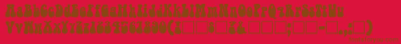 BeatriceRegular-fontti – ruskeat fontit punaisella taustalla