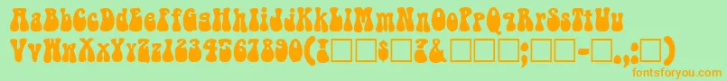 BeatriceRegular Font – Orange Fonts on Green Background