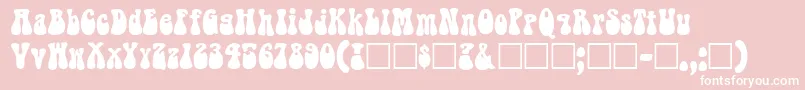 フォントBeatriceRegular – ピンクの背景に白い文字
