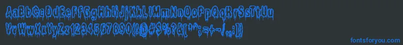 Шрифт ItLivesInTheSwampBrk – синие шрифты на чёрном фоне
