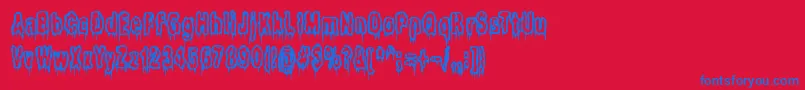 ItLivesInTheSwampBrk Font – Blue Fonts on Red Background