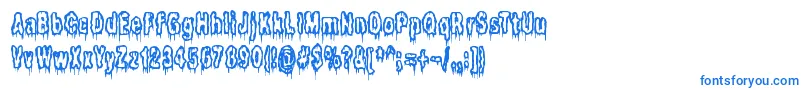 ItLivesInTheSwampBrk-Schriftart – Blaue Schriften auf weißem Hintergrund