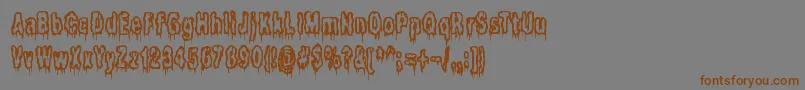 Шрифт ItLivesInTheSwampBrk – коричневые шрифты на сером фоне