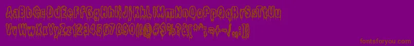 ItLivesInTheSwampBrk-fontti – ruskeat fontit violetilla taustalla