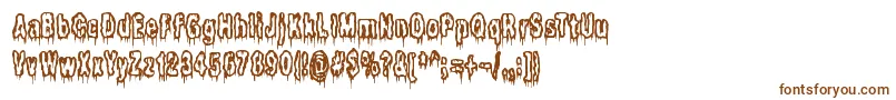Шрифт ItLivesInTheSwampBrk – коричневые шрифты на белом фоне