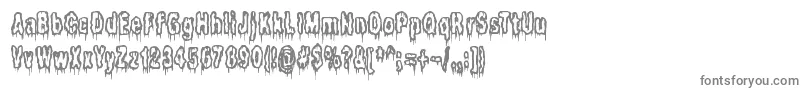 フォントItLivesInTheSwampBrk – 白い背景に灰色の文字