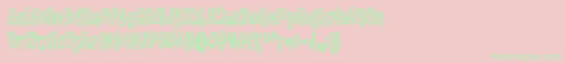 ItLivesInTheSwampBrk-Schriftart – Grüne Schriften auf rosa Hintergrund