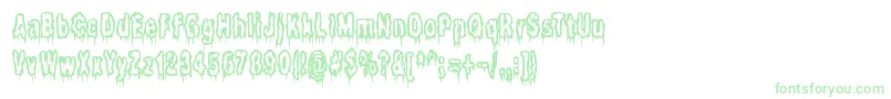 ItLivesInTheSwampBrk-Schriftart – Grüne Schriften auf weißem Hintergrund
