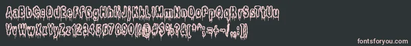 Шрифт ItLivesInTheSwampBrk – розовые шрифты на чёрном фоне