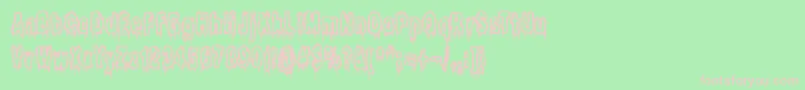 フォントItLivesInTheSwampBrk – 緑の背景にピンクのフォント