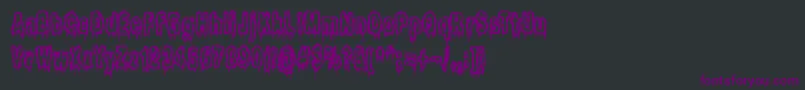 フォントItLivesInTheSwampBrk – 黒い背景に紫のフォント