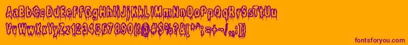 Шрифт ItLivesInTheSwampBrk – фиолетовые шрифты на оранжевом фоне