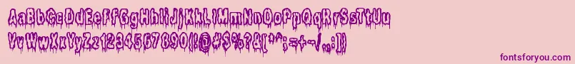 Шрифт ItLivesInTheSwampBrk – фиолетовые шрифты на розовом фоне