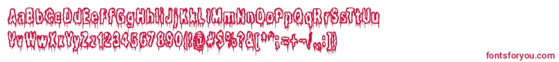 Шрифт ItLivesInTheSwampBrk – красные шрифты на белом фоне