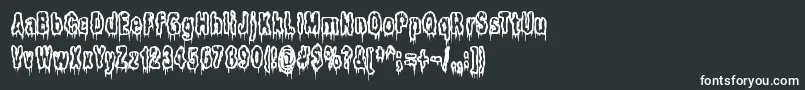 ItLivesInTheSwampBrk-Schriftart – Weiße Schriften auf schwarzem Hintergrund