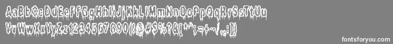 Шрифт ItLivesInTheSwampBrk – белые шрифты на сером фоне