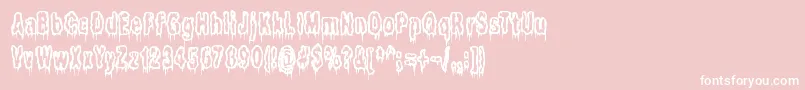 ItLivesInTheSwampBrk-fontti – valkoiset fontit vaaleanpunaisella taustalla