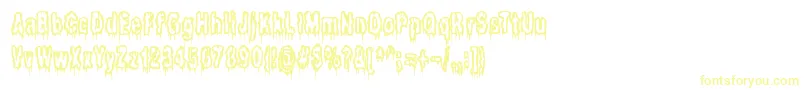 ItLivesInTheSwampBrk-Schriftart – Gelbe Schriften auf weißem Hintergrund