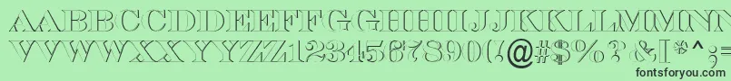 ASerifertitulsh-fontti – mustat fontit vihreällä taustalla