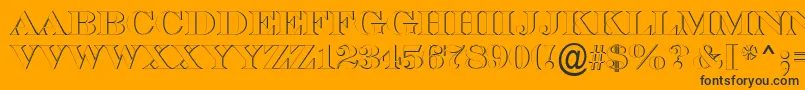 ASerifertitulsh-fontti – mustat fontit oranssilla taustalla