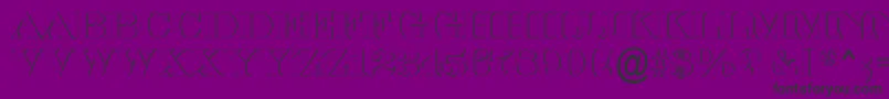 ASerifertitulsh-Schriftart – Schwarze Schriften auf violettem Hintergrund