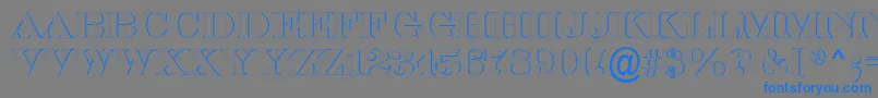 フォントASerifertitulsh – 灰色の背景に青い文字