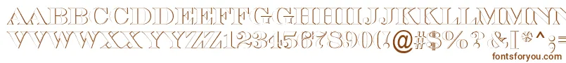 Шрифт ASerifertitulsh – коричневые шрифты на белом фоне