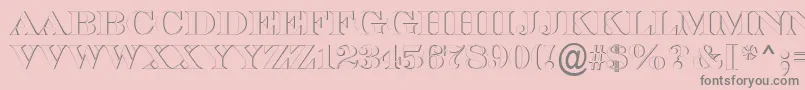 フォントASerifertitulsh – ピンクの背景に灰色の文字