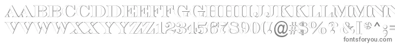 ASerifertitulsh-fontti – harmaat kirjasimet valkoisella taustalla