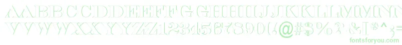 Шрифт ASerifertitulsh – зелёные шрифты на белом фоне