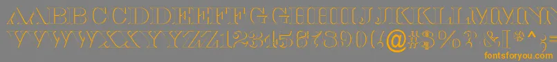 ASerifertitulsh-Schriftart – Orangefarbene Schriften auf grauem Hintergrund
