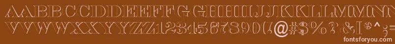 ASerifertitulsh-fontti – vaaleanpunaiset fontit ruskealla taustalla