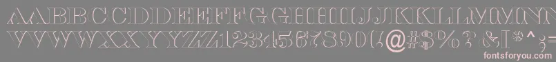 ASerifertitulsh-Schriftart – Rosa Schriften auf grauem Hintergrund