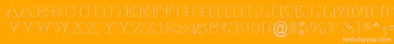 ASerifertitulsh-fontti – vaaleanpunaiset fontit oranssilla taustalla