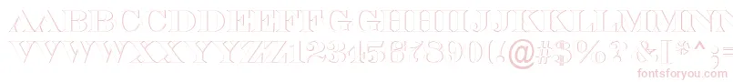 Шрифт ASerifertitulsh – розовые шрифты на белом фоне