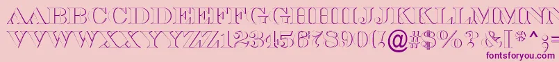 ASerifertitulsh-Schriftart – Violette Schriften auf rosa Hintergrund