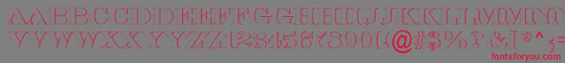 ASerifertitulsh Font – Red Fonts on Gray Background