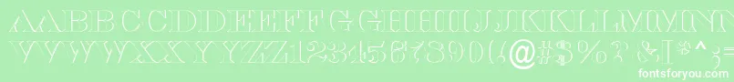 ASerifertitulsh-fontti – valkoiset fontit vihreällä taustalla