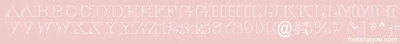 ASerifertitulsh-Schriftart – Weiße Schriften auf rosa Hintergrund