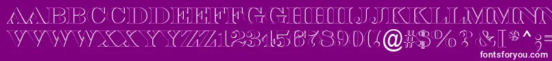 ASerifertitulsh-fontti – valkoiset fontit violetilla taustalla