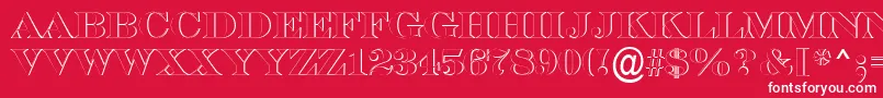 フォントASerifertitulsh – 赤い背景に白い文字