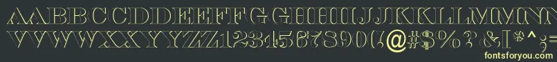 ASerifertitulsh-fontti – keltaiset fontit mustalla taustalla