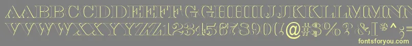ASerifertitulsh-Schriftart – Gelbe Schriften auf grauem Hintergrund