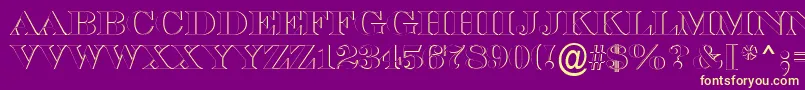 Шрифт ASerifertitulsh – жёлтые шрифты на фиолетовом фоне