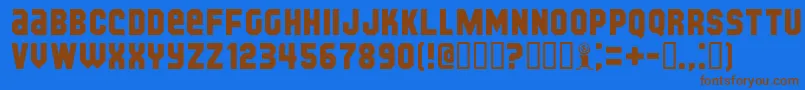 KijkwijzerBold Font – Brown Fonts on Blue Background