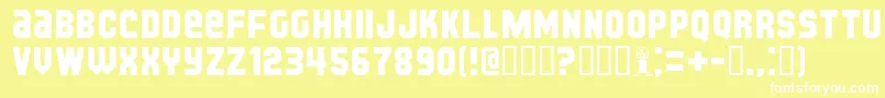 KijkwijzerBold Font – White Fonts on Yellow Background