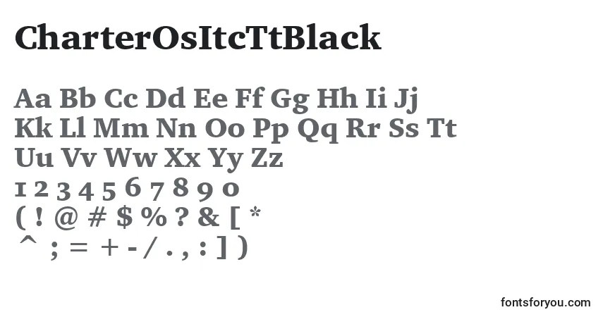 Шрифт CharterOsItcTtBlack – алфавит, цифры, специальные символы