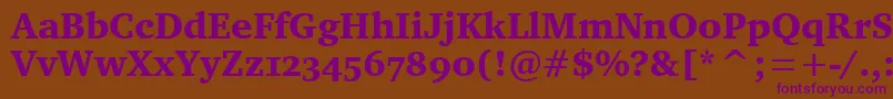CharterOsItcTtBlack Font – Purple Fonts on Brown Background